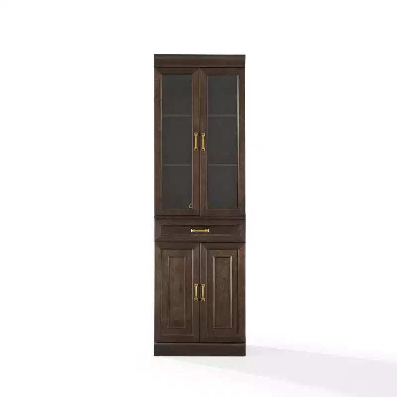 Stanton 78" Glass Door Kitchen Storage Pantry Cabinet