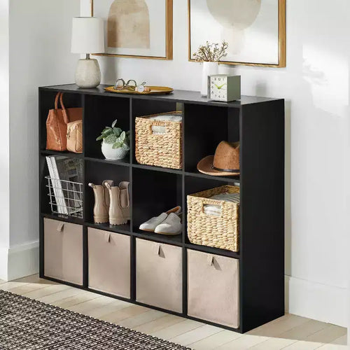 11 Cube Book Shelf Black - Brightroom